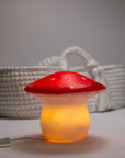 Candeeiro Cogumelo Encarnado: Uma Luz Noturna Mágica para Sonhos Tranquilos